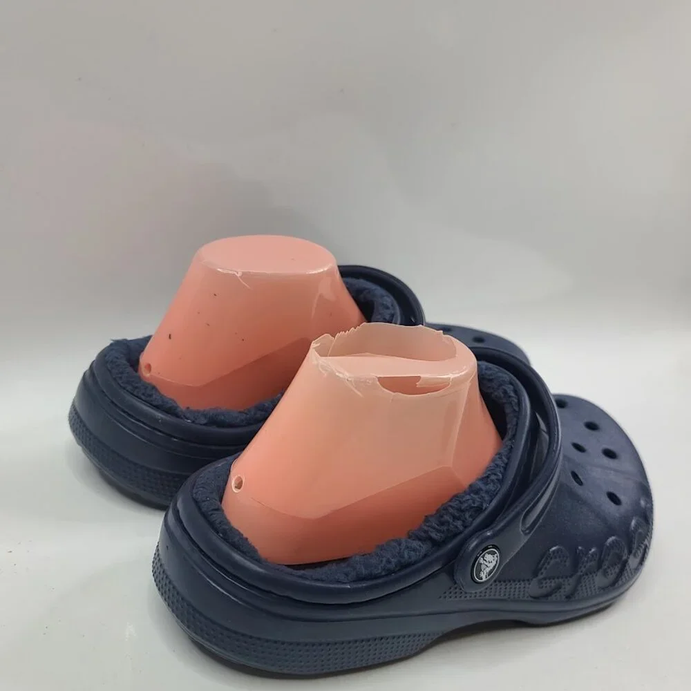 Crocs Men's Navy Baya Lined 205969-463 Adjustable Slip-On Casual‎ Clogs Size 9